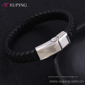 bracelet-44 Xuping bracelet en cuir de bijoux en acier inoxydable de conception de mode simple pour hommes